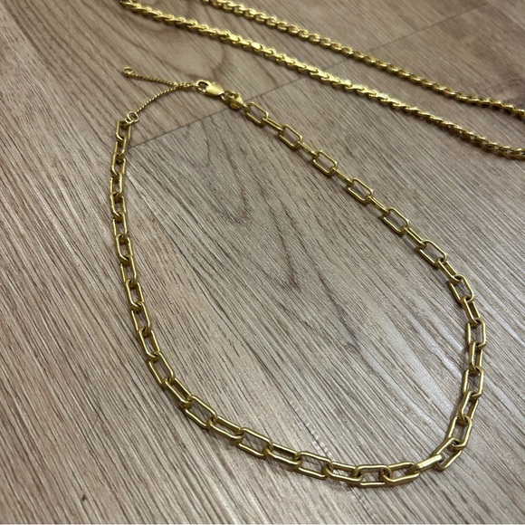 Madewell Gold Paperclip Chain And Rope Chain Bundle - Picture 8 of 15